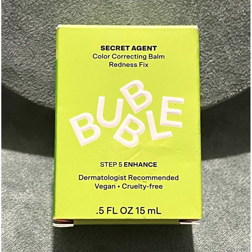 Bubble Secret Agent Green Color Correcting Balm Light 0.5 fl oz Niacinamide